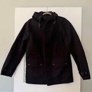 Club Monaco Black Hooded Utility Jacket